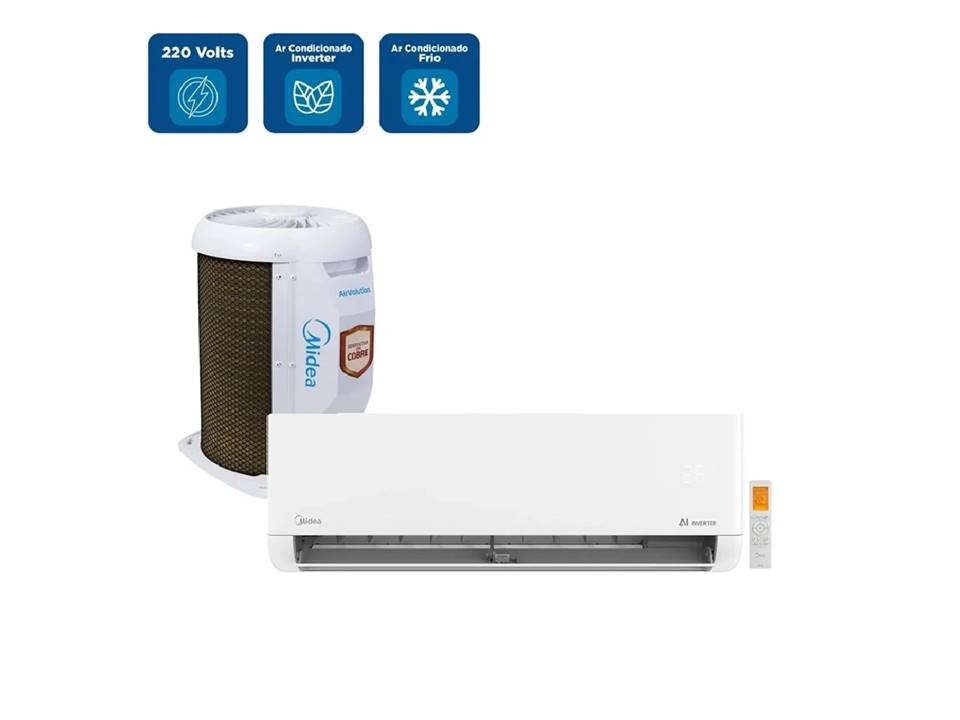 Ar Condicionado Split Midea Inverter AI AirVolution 9000 BTU/h Frio 42EFVCA09M5 - 220 Volts - Imagem 2